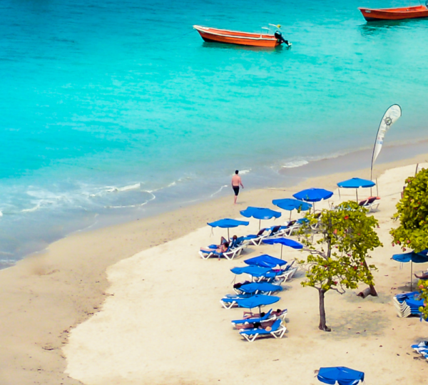 beach at costa rica with boats